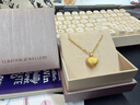 六福珠寶新年禮物 絲綢金足金愛(ài)心黃金吊墜掛墜不含項鏈 計價(jià) 約2.00克 曬單實(shí)拍圖
