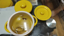 泥火匠陶瓷檸檬黃400ml雙蓋隔水小燉盅寶寶輔食雞蛋羹燕窩湯盅豬油罐子 曬單實(shí)拍圖