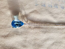 rarebeauty【元旦新年禮物送女友老婆】藍托帕石寶石項鏈女士水晶吊墜時(shí)尚 4.5克拉-銀鏈+證書(shū)現貨8倉配送 曬單實(shí)拍圖