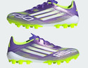 adidas F50 LEAGUE人造草皮2G/3G AG超輕定制短釘足球鞋阿迪達斯   紫色/白色/亮檸檬黃(推薦選大半碼)   38.5 曬單實(shí)拍圖
