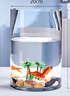 團圓月加厚大小號玻璃圓柱魚(yú)缸客廳家用落地花瓶圓形圓柱形水培直筒 20*30圓柱+彩石6件套 曬單實(shí)拍圖