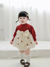 G.DUCK HELLO小黃鴨女寶寶洋裝公主裙子春秋冬嬰兒周歲禮服嬰兒拜年服女童新年 酒紅春秋款 90 cm 約18-24月/約20-25斤 曬單實(shí)拍圖