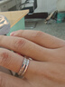 中國黃金素圈足銀戒指男士指環(huán)活口食指戒生日禮物男友老公周年紀念 閃耀男戒-送皮繩可做項鏈/可刻字 曬單實(shí)拍圖