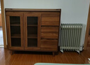 求柯全實(shí)木餐邊柜家用客廳酒柜茶水柜廚房櫥柜多功能儲物柜一體靠墻 曬單實(shí)拍圖