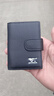 七匹狼（SEPTWOLVES）真皮卡包男多卡位名片夾牛皮小卡夾女式卡片包銀行大容量卡套 黑色 曬單實(shí)拍圖
