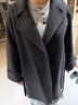 三彩【匠心大衣】100綿羊毛三彩2025冬季新款翻領(lǐng)雙面毛呢外套長(cháng)款女M 曬單實(shí)拍圖