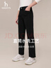 哈吉斯（HAZZYS）女裝 秋季女士【PHIZ系列】潮流休閑直筒水洗牛仔褲女 黑色BK 36 (155/68A 36) 曬單實(shí)拍圖