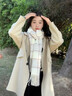 羽雅曼圍巾女生秋冬季2025新款韓系百搭氛圍感圍脖女士長(cháng)款格子保暖披肩 流蘇格子條紋圍巾【米白色】 曬單實(shí)拍圖