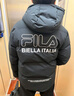 斐樂(lè )（FILA） 官方羽絨服情侶款冬季休閑運動(dòng)連帽長(cháng)袖印花保暖外套男女裝上衣 正黑色-BK L 175/96A 曬單實(shí)拍圖