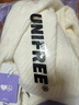 UNIFREE麻花圓領(lǐng)毛衣女小狗刺繡開(kāi)衩寬松厚實(shí)保暖慵懶針織衫 白色 均碼 曬單實(shí)拍圖