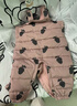 巴厘小豬寶寶背帶褲棉服秋冬夾棉加厚連體衣服超萌可愛(ài)保暖哈衣嬰幼兒褲子 松果林 90 曬單實(shí)拍圖