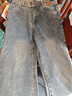 翊尚美牛仔褲女2025春秋新款復古高腰顯瘦闊腿褲子小個(gè)子寬松休閑直筒褲 曬單實(shí)拍圖
