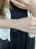 銀手鐲女純銀999年輕款光面推拉素圈實(shí)心簡(jiǎn)約送女友禮物足銀鐲子 光面銀手鐲-約20克+證書(shū)禮盒 曬單實(shí)拍圖