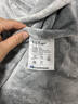 海瀾之家（HLA）牛奶絨毛毯加厚沙發(fā)毯辦公室午睡毯子毛巾被空調蓋毯秋冬午睡被 【升級刺繡款】石墨灰【雙面牛奶絨 柔軟親膚不掉毛】 150*200cm【A類(lèi)可裸睡 可水洗機洗 一毯多用】 曬單實(shí)拍圖