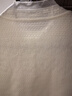 百圖（betu）女裝2025年秋季新款毛針織衫氣質(zhì)提花設計舒適長(cháng)袖上衣女2509T30 米白 M 曬單實(shí)拍圖