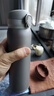 京東京造 保溫杯 純鈦彈蓋隨行【內外純鈦】男女士水杯子 灰色 500ml 曬單實(shí)拍圖