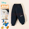 迪士尼（Disney）童裝男童夾棉長(cháng)褲保暖加絨百搭休閑褲寶寶加厚束腳褲冬季 藏青 120 曬單實(shí)拍圖
