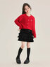 moonkids童裝女童蛋糕裙套裝新年衣服紅色2025秋冬新款兒童毛衣裙子半身裙 兩件套【19793紅色針織衫+6155黑色絲絨裙】 110 cm 曬單實(shí)拍圖