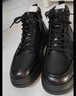 百麗（Belle）厚底高幫板鞋男冬季舒適牛皮潮搭休閑短靴8PG01DD4 黑毛里 42 (260mm) 曬單實(shí)拍圖