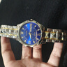 金日滿(mǎn)雙日歷男士手表夜光日歷鋼帶感商務(wù)男款石英腕表鑲鉆大表盤(pán) 曬單實(shí)拍圖