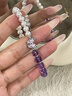 中國黃金（CHINA GOLD）復古蝴蝶銀手鏈女款天然紫水晶珍珠手串生日禮物送女友老婆紀念日 復古花絲蝴蝶紫水晶珍珠手鏈 曬單實(shí)拍圖