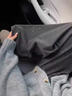喬詩(shī)彤秋冬新款灰色星空亮片寬松羊絨闊腿休閑褲女加絨保暖慵懶百搭顯高 深灰色加絨 常規 M 曬單實(shí)拍圖