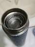 SSIIXX日本品牌純鈦保溫杯一健開(kāi)蓋雙層鈦杯養生女士男士茶水分離 藍色 500ml 曬單實(shí)拍圖