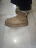 京東京造【厚底增高】中筒雪地靴25秋冬新款女鞋百搭真皮靴子女 栗色 39 曬單實(shí)拍圖