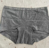 ubras26年新升級平角純棉內褲女7A抗菌加長(cháng)襠防走光包臀四角女士短褲 黑色+中花灰色+白色 3條 M 曬單實(shí)拍圖