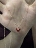 伊燦新年酒紅色滴釉愛(ài)心毛衣鏈小眾設計感項鏈高級頸鏈2025新款鎖骨鏈 酒紅色滴釉愛(ài)心毛衣鏈 曬單實(shí)拍圖