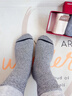 鴨鴨【100%純棉】襪子男冬季10A抗菌防臭襪耐磨吸汗中筒運動(dòng)休閑男襪 曬單實(shí)拍圖
