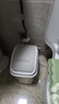 漢世劉家大號衛生間垃圾桶家用廁所專(zhuān)用翻蓋長(cháng)方形帶蓋搖蓋式夾縫垃圾桶 白 灰色 12L （17.5*34.5cm）經(jīng)典款 曬單實(shí)拍圖
