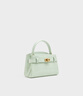 CHARLES&KEITH鱷魚(yú)紋凱莉包手提斜挎婚包包女包生日禮物新年禮物CK2-50270880-1 MINT GREEN薄荷綠色 S 曬單實(shí)拍圖