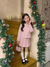 饞嘴狗（CHANZUIGOU）童裝女童浪漫學(xué)院小香風(fēng)套裝2026春裝新款百搭款上衣半身裙 粉色小香風(fēng)套裝 140 cm 曬單實(shí)拍圖