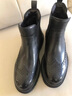 RIK SMITS復古風(fēng)男士切爾西靴布洛克煙筒厚底增高商務(wù)休閑高檔真皮加絨短靴 黑色（皮里） 42 曬單實(shí)拍圖