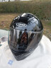 野馬（YEMA）摩托車(chē)頭盔電動(dòng)車(chē)全盔男女士四季機車(chē)3C認證成人騎行電瓶車(chē)安全帽 特亮黑-透明鏡 透明鏡片 曬單實(shí)拍圖