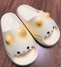 chikoku可愛(ài)卡通小貓爪拖鞋女士夏新款厚底居家防滑eva情侶涼拖鞋男 小氖黃 38-39 【適合38-39碼】 曬單實(shí)拍圖
