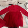 戴維貝拉（DAVE＆BELLA）女童連衣裙中國風(fēng)兒童網(wǎng)紗裙秋冬新年童裙寶寶裙子中大童公主裙 中國紅【現貨】 120 cm（建議身高110-120cm） 曬單實(shí)拍圖