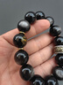 KARZUMYA天然黑曜石本命佛銀曜石手串男款冰種特級轉運水晶手鏈禮物送男友 16mm銀曜石手串 曬單實(shí)拍圖