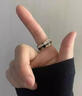 戚小米[刻字]鈦鋼戒指男潮嘻哈小眾男生單身食指環(huán)戒可轉動(dòng)不掉色尾戒 默認發(fā)美9號【其他備注】 曬單實(shí)拍圖