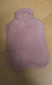 熱水袋加厚注水式暖水袋毛絨防爆暖宮熱敷學(xué)生肚子可愛(ài)灌水暖手袋 櫻花粉2000ml【配超柔布套】 曬單實(shí)拍圖