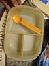 特百惠（Tupperware）思麗康飯盒3件套學(xué)生上班族便攜午餐分格微波1L+湯碗 奶黃色 曬單實(shí)拍圖