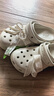 卡駱馳（CROCS）經(jīng)典珍珠蕾絲云朵洞洞鞋時(shí)尚百搭|211540 亞麻色-0HZ 36 /37(230mm) 曬單實(shí)拍圖