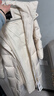 波司登（BOSIDENG）25新款鵝絨羽絨服商場(chǎng)熱賣(mài)同款女中厚過(guò)膝長(cháng)款修身連帽外套 【趨勢推薦】凝脂白8513 S 160/84A 體重約100-110斤 曬單實(shí)拍圖