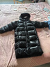高梵黑金兒童鵝絨服旗艦系列加長(cháng)款冬季厚款羽絨服 黑色（亮面） 150 曬單實(shí)拍圖
