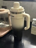 恩爾美（nRMEi）巨無(wú)霸保溫杯大容量冰霸杯男士陶瓷內膽便攜吸管車(chē)載水杯子 流光漸變1250ml【陶瓷內膽+雙飲+茶倉】 曬單實(shí)拍圖