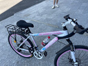 永久（FOREVER）上海永久牌山地自行車(chē)成人變速24寸27速單車(chē)女款女式學(xué)生鋁合金 輻條輪-藍白粉（高碳鋼車(chē)架） 26寸 24速 曬單實(shí)拍圖