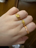 曼卡龍黃金戒指女 新款彩云（財運）亨通古鎏彩輕奢百搭禮物送女友 17# 4.7g 曬單實(shí)拍圖