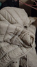 鴨鴨（YAYA）佟麗婭同款輕薄羽絨服女新款秋冬季休閑短款連帽輕便韓版排骨外套 米白色 L 曬單實(shí)拍圖