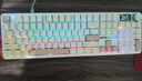 狼蛛（AULA）F108pro客制化機械鍵盤(pán)有線(xiàn)/藍牙/2.4G無(wú)線(xiàn)三模連接Gasket結構RGB燈效游戲辦公鍵盤(pán)108鍵全配列 F108pro摩卡慕斯-焦糖拿鐵軸 曬單實(shí)拍圖